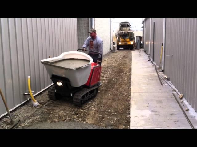 concrete buggy with tracks