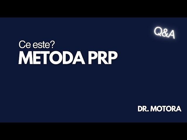 Ce este Metoda PRP (Platelet Rich Plasma) / Terapia Vampir - Dr. Mihai Motora