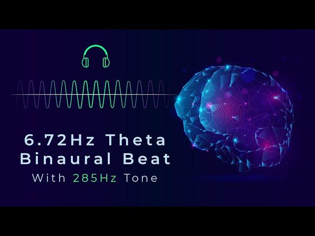 6.72Hz Theta Binaural Beat & 285Hz Frequency | Cellular Repair & Emotional Balance| ASMR Binaural