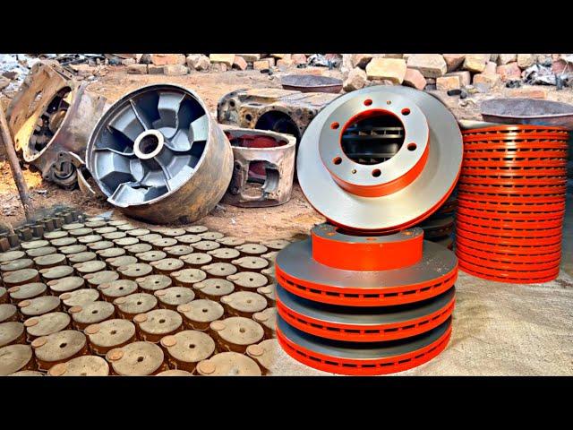 Mass Production process of Disc Brake Rotor || How to Make Disc Brake Rotor