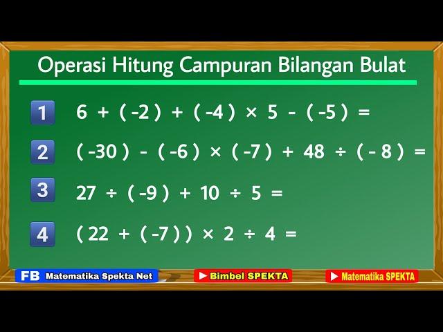 Cara Mengerjakan Soal Operasi Hitung Campuran Bilangan Bulat