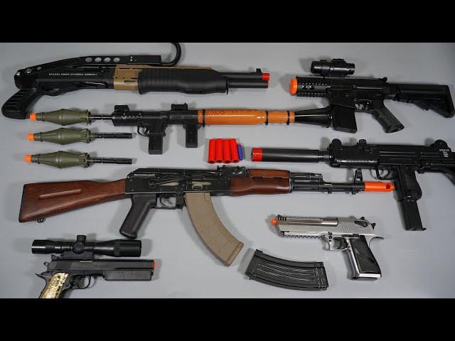 RPG7 Rocket Launcher Toy Gun AK47 Airsoft - Nerf Gun SPAS12 Shot Gun - Realistic Toy Guns Collection