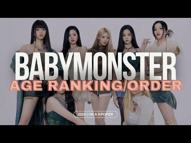 [MAY 2024] BABYMONSTER AGE RANKING/ORDER (OLDEST TO YOUNGEST)