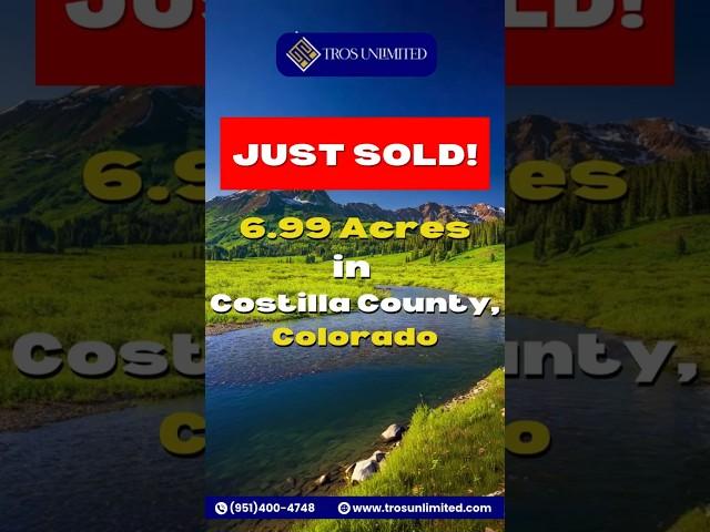  JUST SOLD! 6.99 Acres land in Costilla, Colorado #landforsale #realestate #rawland #landinvestment