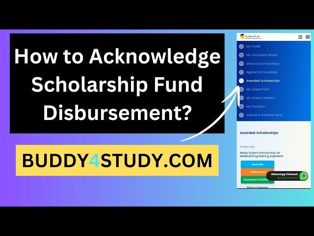 How to Acknowledge Scholarship Fund Disbursement?