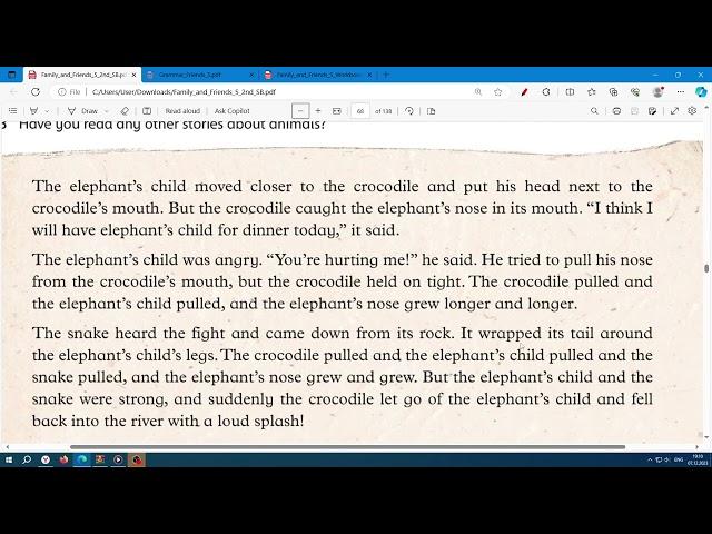 The Elephant`s Child (Family and friends 5 , Classbook)