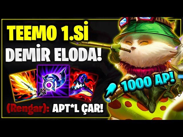 TEEMO 1.Sİ DEMİR ELODA!! (PART 1) | 1000 AP TEEMO!! | Teemo vs Rengar Sezon 12 LoL