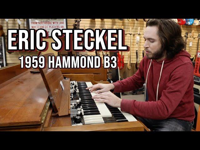 Eric Steckel playing Norm’s 1959 Hammond B3 at Norman’s Rare Guitars