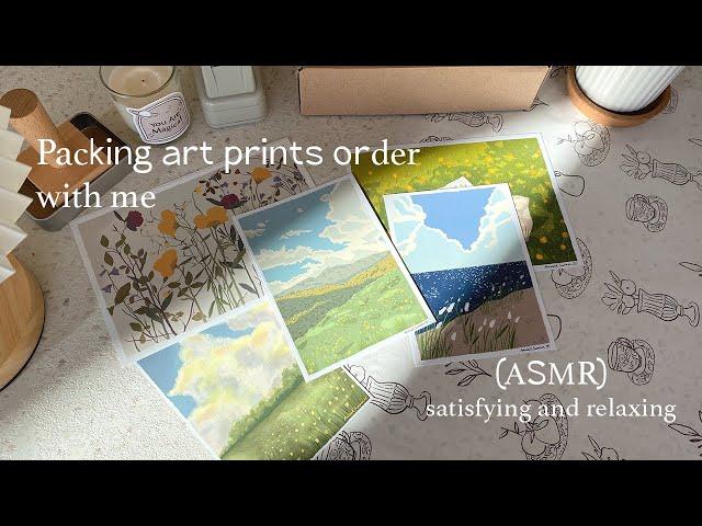 ASMR Packing Order | How I Pack Art Prints Order I Ancient Summer