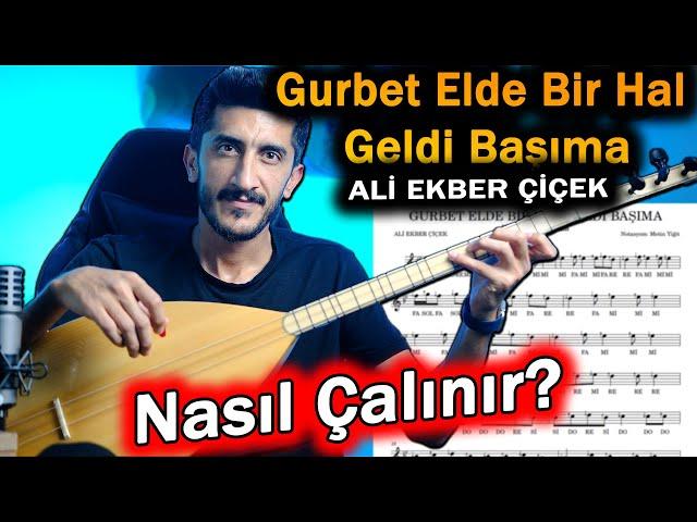 GURBET ELDE BİR HAL GELDİ BAŞIMA SOLFEJ SAZ NOTALARI | Ağlama Gözlerim Bağlama Solfej