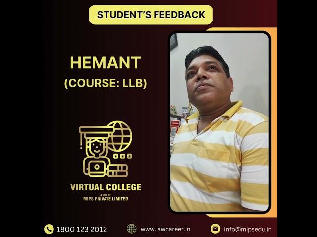 MIPS - Hemant (Law Student) #lawstudent #lawdegree #lawschool #legalstudies #legalcareer