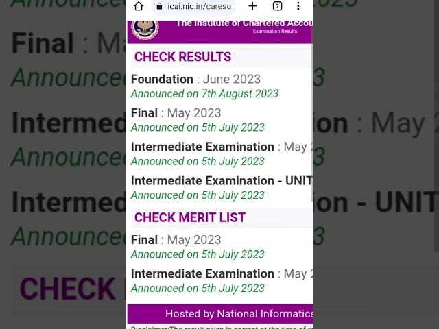 How to check ca foundation june attempt exam result 2023|ca foundation result 2023 kese check kere