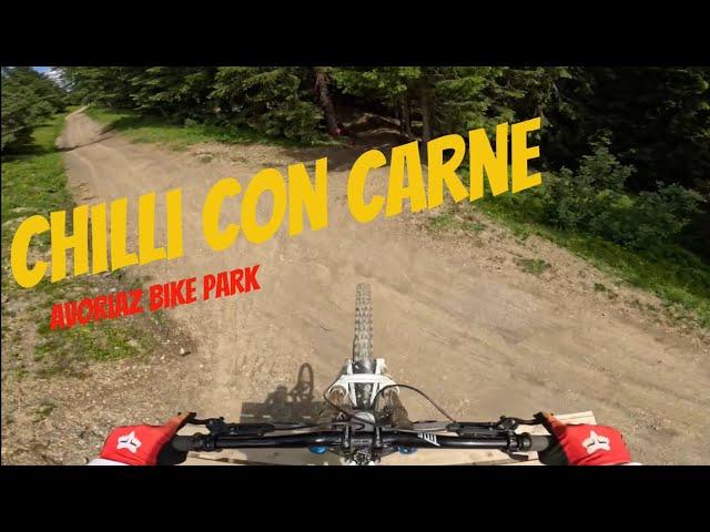 Full run on Chilli Con Carne at Avoriaz Bike Park @BikeMorzineDotCom #mtb #dhmtb #mtbjumps  #jump