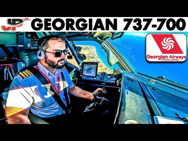 Georgian Airways Boeing 737-700 Cockpit roundtrip to Cyprus