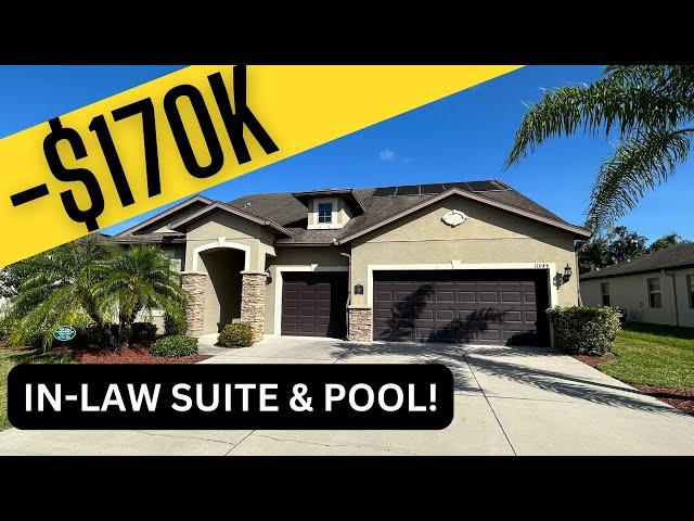 Tour a Parrish Florida Multi-Gen Pool Home For Sale with Huge Price Cut as 2024 Housing Market Slows