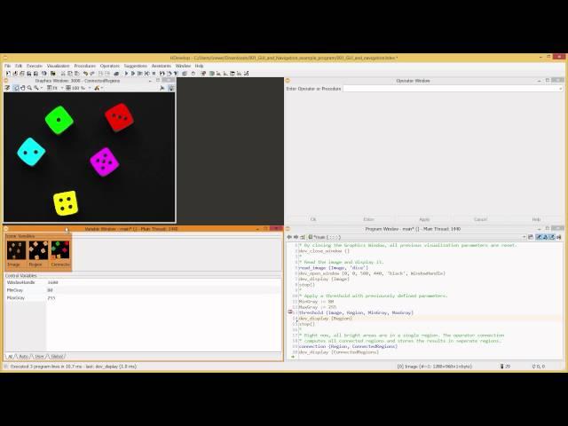 HDevelop Tutorial 01: GUI and Navigation - MVTec HALCON