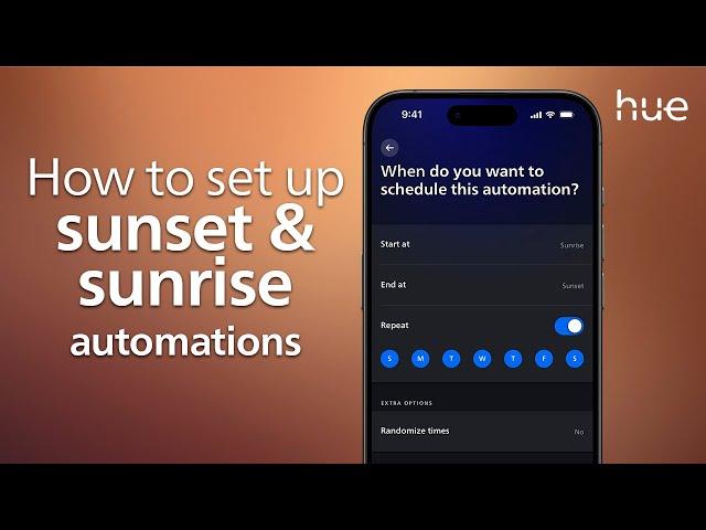 Set Up Philips Hue Smart Home Light Control to Turn on at Sunset