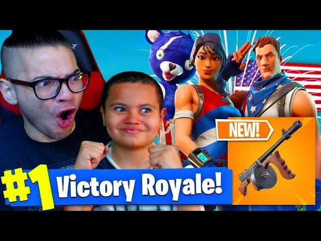 *NEW* DRUM GUN IS TOO OVERPOWERED! *NEW* CRAZY JULY 4 SKINS! FORTNITE BATTLE ROYALE 9 YEAR OLD KID!