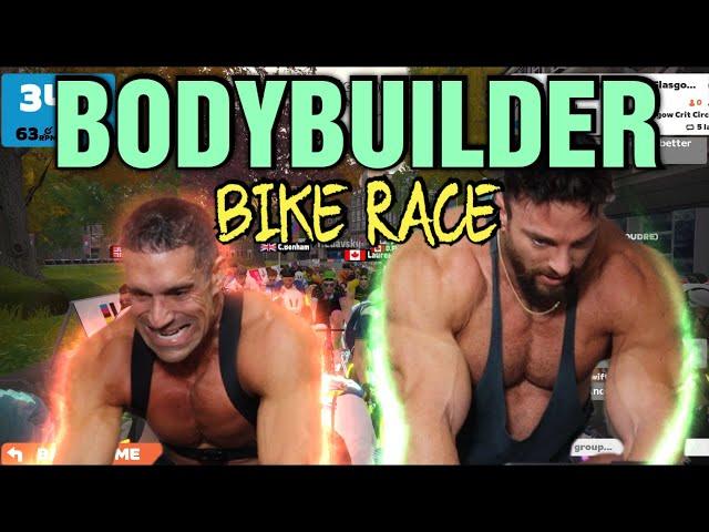 Bodybuilders Attempt A Zwift Race