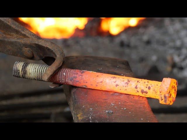 Making fancy spoons from bolts. | Kitchen products. | blacksmith