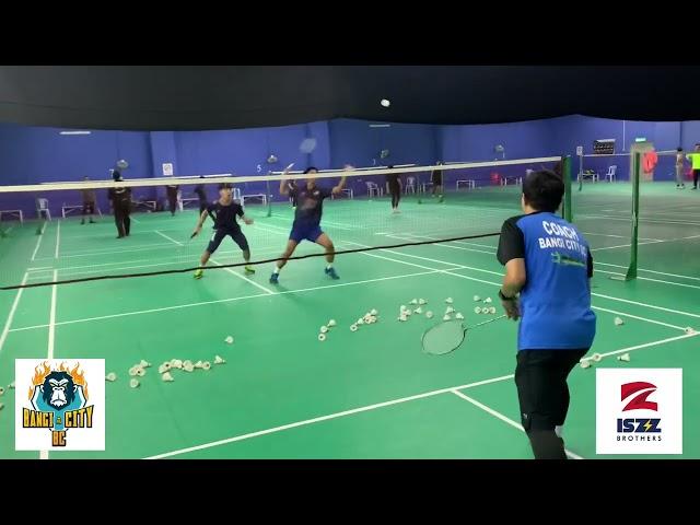 Badminton Double player training