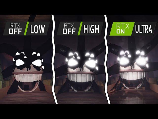 DOORS FLOOR 3 : RTX LOW OFF VS RTX HIGH OFF VS RTX ULTRA ON