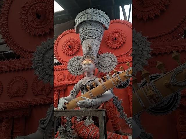 Prasanta Pal Studio Saraswati Idol 🪷#kumartulisaraswatimurti #saraswatipuja2025 #saraswati
