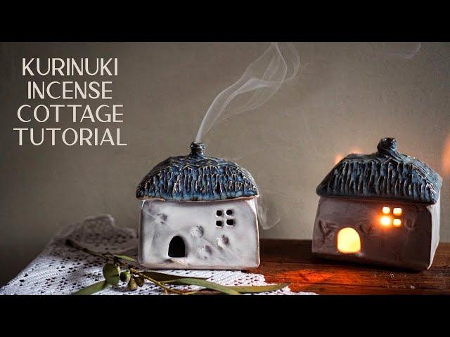 Kurinuki Botanical Incense Cottage Tutorial - How I make my cottages for burning incense cones