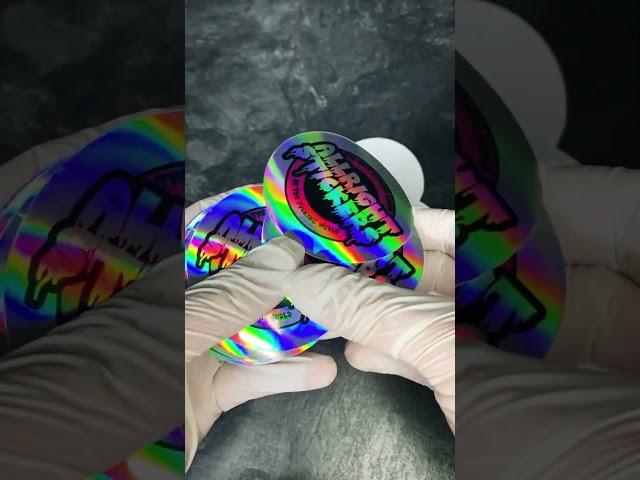 Allright Stickers - Pegatinas redondas holográficas 