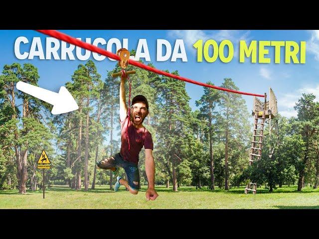 COSTRUISCO UNA ZIPLINE IN GIARDINO