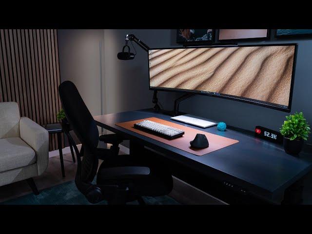 Productive Desk Setup Tour 2023 | Dark & Moody