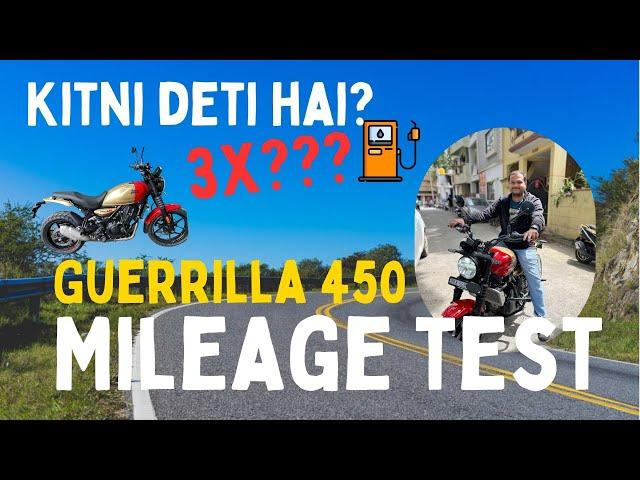 Royal Enfield Guerrilla 450 Mileage Test Ride Giving More Than Expected