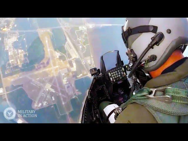 COCKPIT VIEW F 16 Fighter Jet in Action - AMAZING Plane Spotting Takeoff and Landing