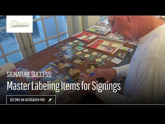 Signature Success: Mastering Item Labeling for Autograph Signings | PSM