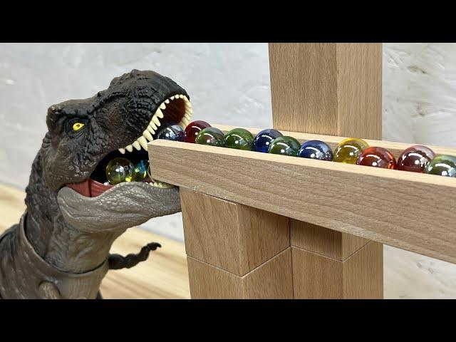 【マーブルラン】小さな大工さん 恐竜 ティラノサウルス dinosaur T-REX ASMR