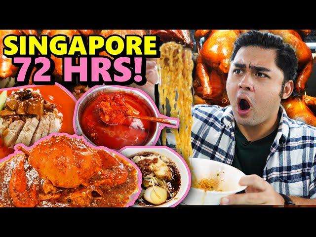 FILIPINO tries SINGAPORE Local Street Food!! 72 Hours of EATING! (Full Episode)