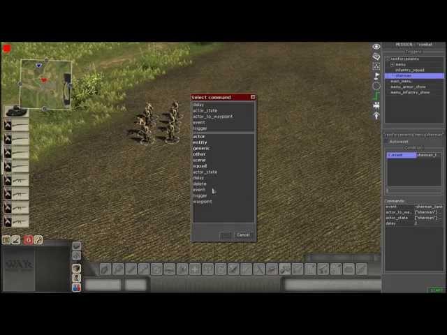 Men of War Assault Squad GEM Editor Tutorial: Reinforcement Menu
