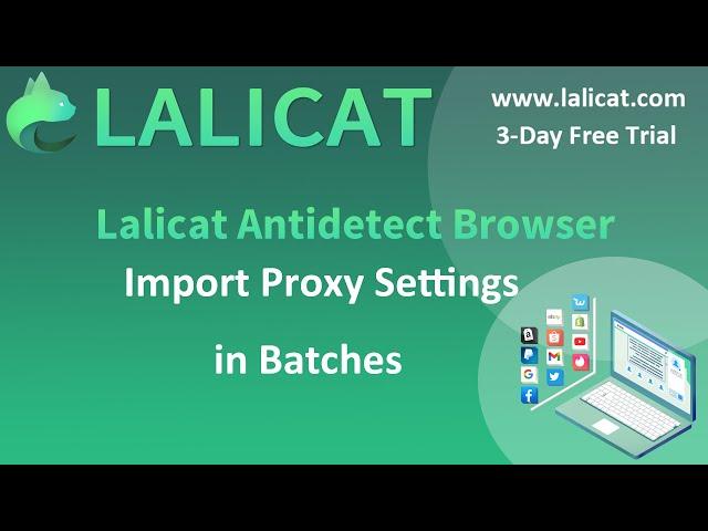 How to import proxy settings in batches on Lalicat antidetect browser?