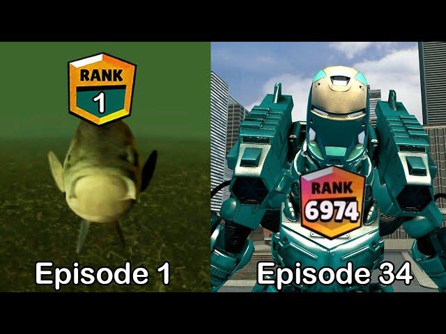 Brawl Stars Rank Up Skibidi The Fish 1 - 34 | Antifish Robot (Episode 34)