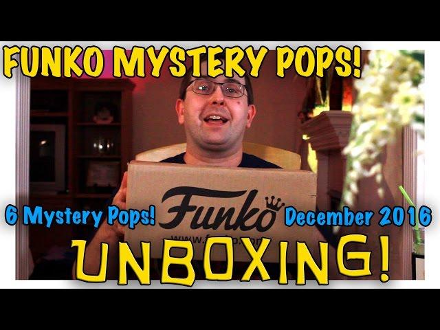 UNBOXING! Funko Mystery Box December 2016 - 6 Mystery Funko Pop Figures