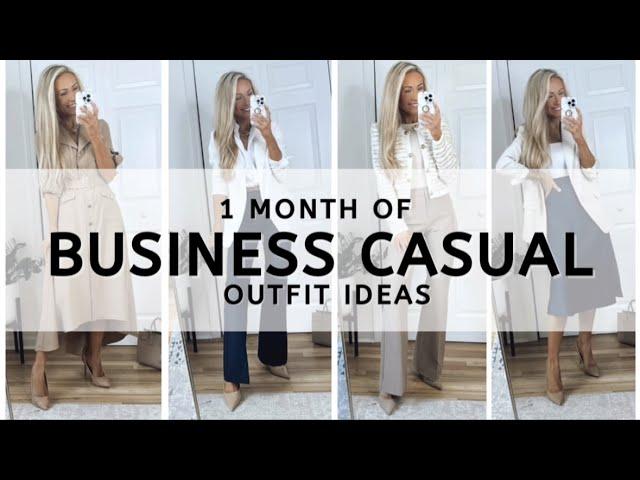 1 MONTH OF BUSINESS CASUAL OUTFIT IDEAS | SPRING WORKWEAR