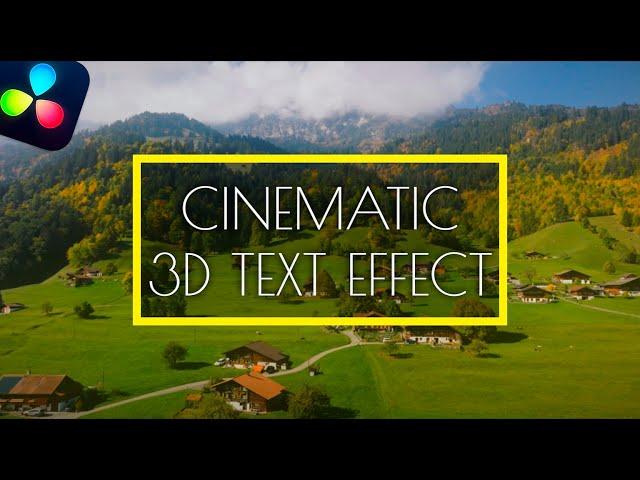 Modern 3D Text Animation in DaVinci Resolve