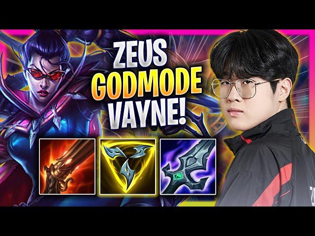 ZEUS LITERALLY GOD MODE WITH VAYNE! - T1 Zeus Plays Vayne TOP vs Yone! | Season 2024