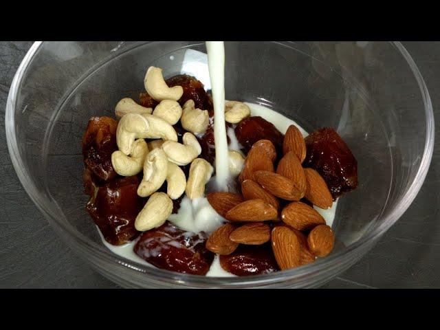 If you have Milk, Nuts and Dates, you may try this Recipe