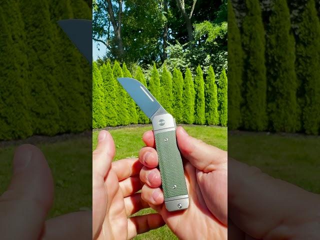 C. Risner Cutlery: "Ohio River Jack" - Wharncliffe Green Micarta