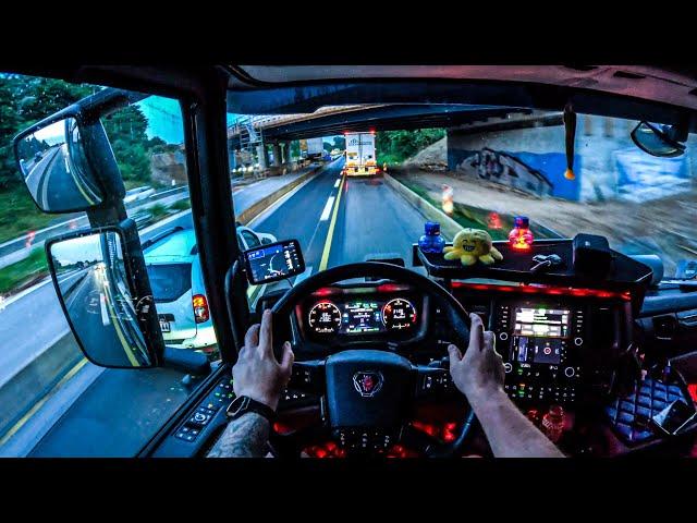 ASMR  POV Truck Driving Scania R500 | Germany With Colleague Alex Andersen | 4k HD |