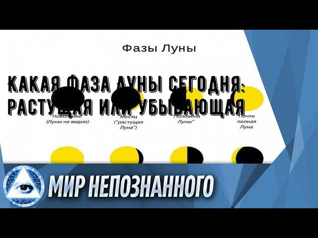 Какая фаза Луны сегодня: растущая или убывающая