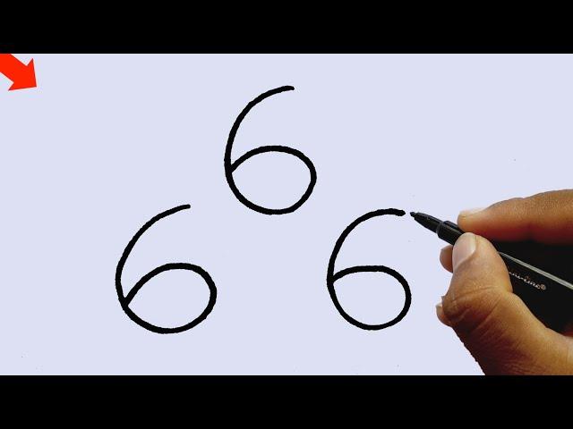 How To Draw A Dog With Number 66 l Dog Drawing Easy Step By Step Tutorial l Number Drawing l Art