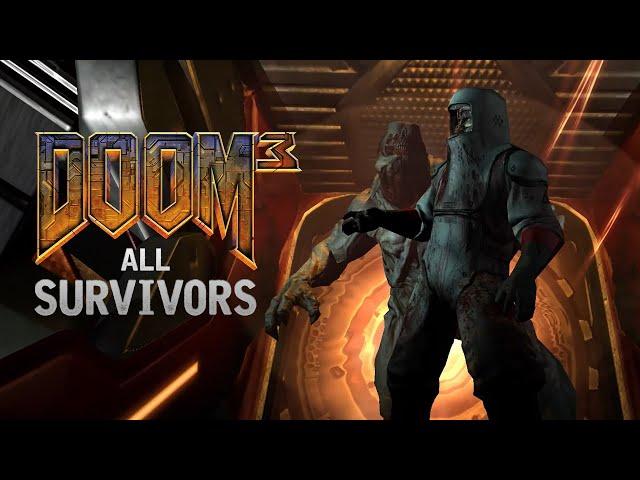 Doom 3 - Every Survivor's Encounter (With Lost Mission)