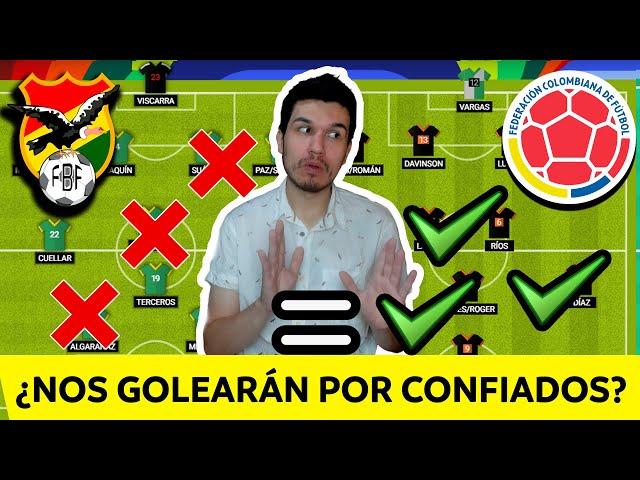 BOLIVIA vs COLOMBIAMANO a MANO de NÓMINAS y PARTIDOS HISTÓRICOSFECHA 9 ELIMINATORIAS UNITED 2026